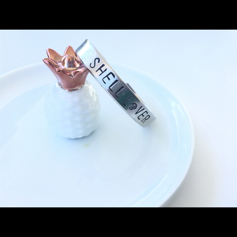 Hand Stamped Cuff • Shell Lover - Picture 2 of 2